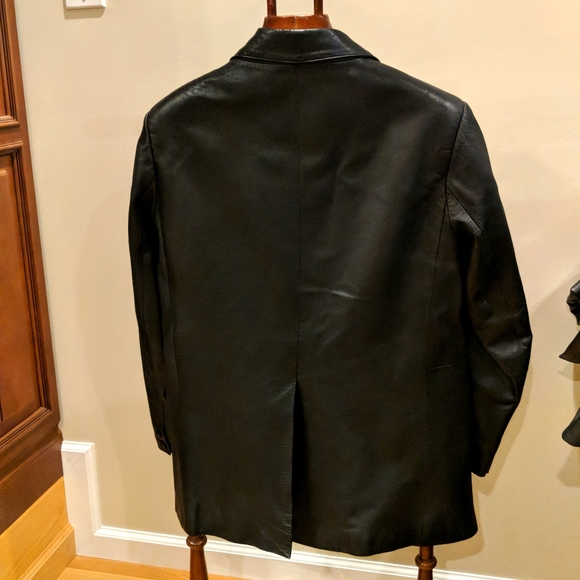 Domini Pellet Genuine Leather Men's black jacket. Size S - Picture 2 of 4